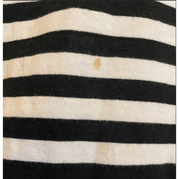 See and Be Seen Black and White Striped Fringe Top -Sz M - Picture 11 of 11